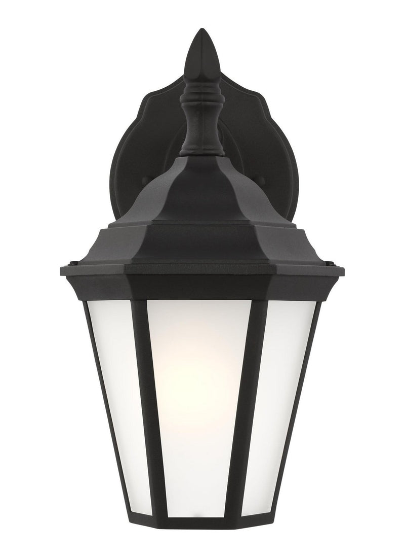 Bakersville 11" Satin Etched Outdoor Wall Lantern 89937 in Black