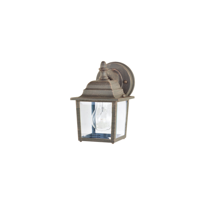 Builder Cast 1 Light 8.5" Outdoor Wall Lantern in Rust Patina