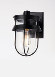 Breakwater 1 Light Outdoor Wall Sconce in Black