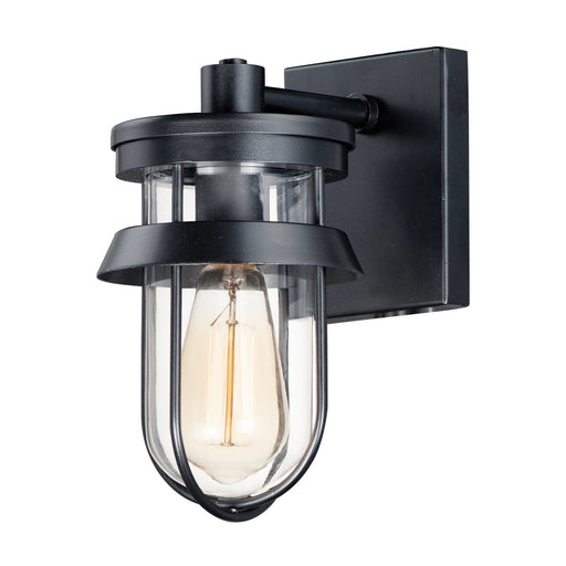 Breakwater 1 Light Outdoor Wall Sconce in Black