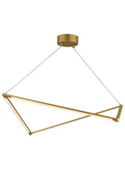 Balto Linear Pendant in Satin Gold