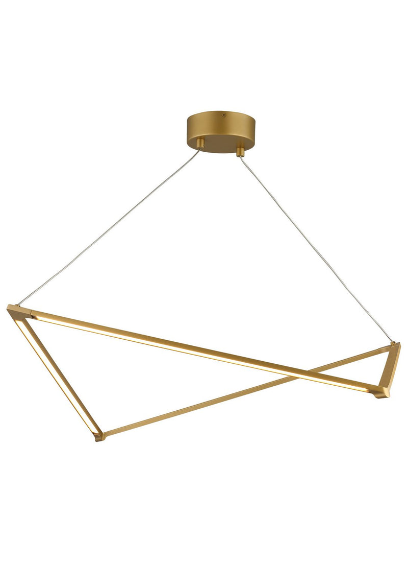 Balto Linear Pendant in Satin Gold