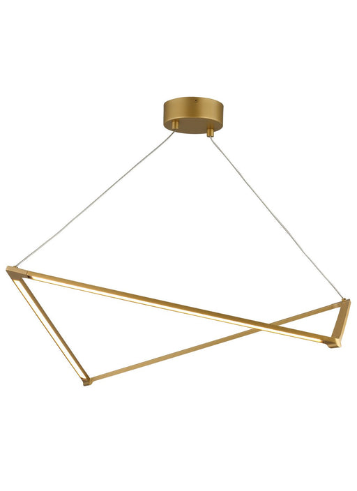 Balto Linear Pendant in Satin Gold