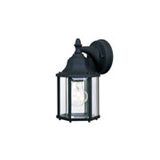 Builder Cast 1 Light 10" Outdoor Wall Lantern in Black