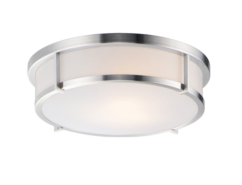 Rogue 17" 3 Light Flush Mount in Satin Nickel