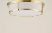 Rogue 17" LED Flush Mount in Satin Brass