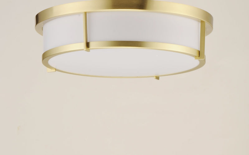 Rogue 17" LED Flush Mount in Satin Brass