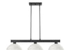 Cobalt 2 Light Flush Mount in Matte Black with Matte Opal Glass Shade