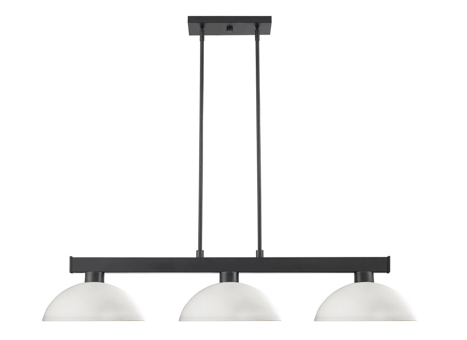 Cobalt 2 Light Flush Mount in Matte Black with Matte Opal Glass Shade