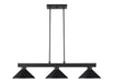 Cobalt 3 Light Flush Mount in Matte Black with Matte Black Steel Shade