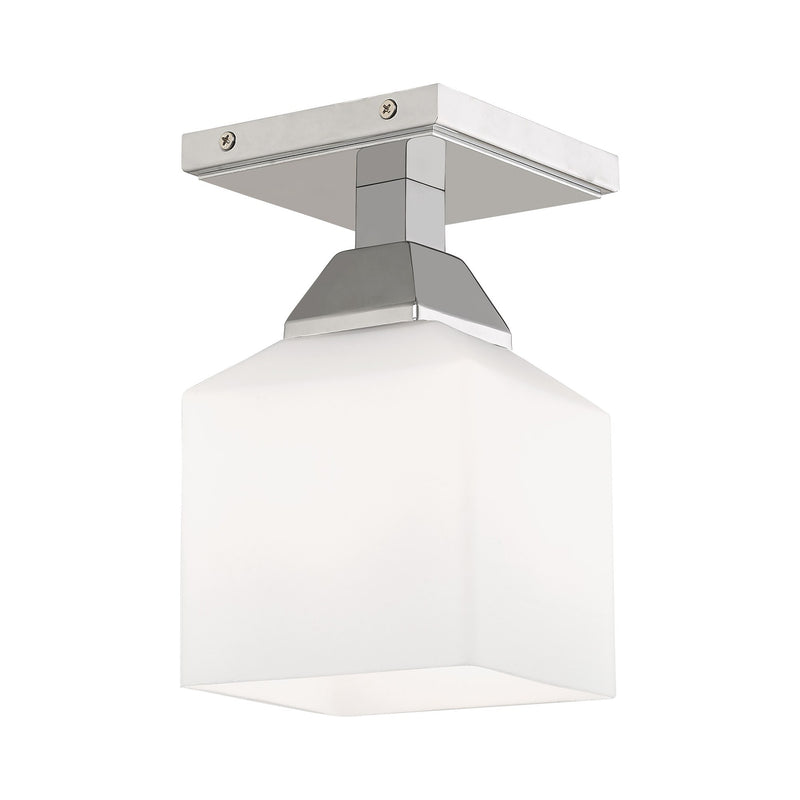 Aragon Petite Semi-Flush Mount in Polished Chrome
