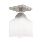 Aragon Petite Semi-Flush Mount in Brushed Nickel
