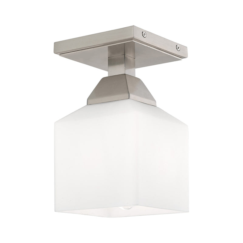 Aragon Petite Semi-Flush Mount in Brushed Nickel