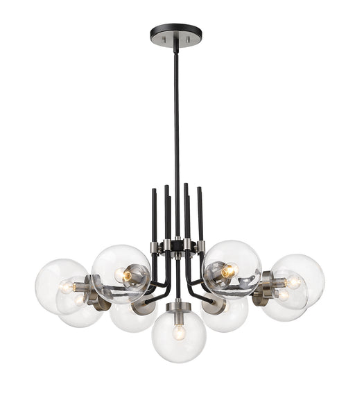 477-9MB-BN - Parsons 9-Light Chandelier in Matte Black & Brushed Nickel by Z-Lite Lighting