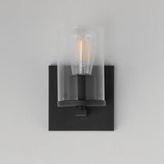 Lateral 1 Light Wall Sconce in Black