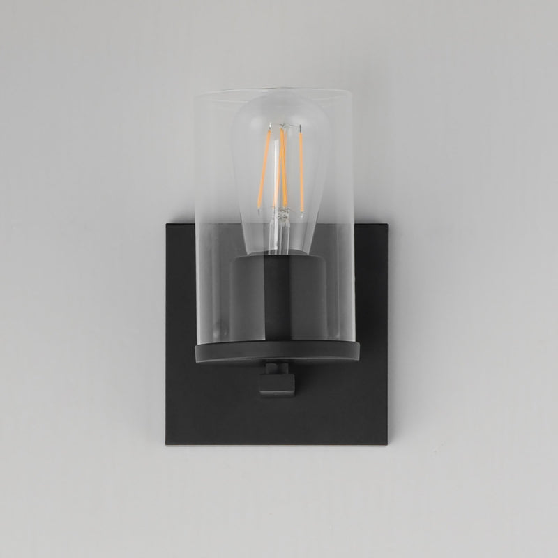 Lateral 1 Light Wall Sconce in Black