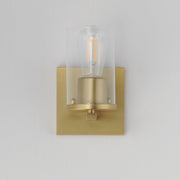 Lateral 1 Light Wall Sconce in Satin Brass