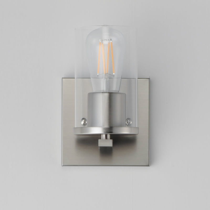 Lateral 1 Light Wall Sconce in Satin Nickel