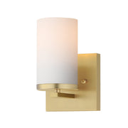 Lateral 1 Light Wall Sconce in Satin Brass