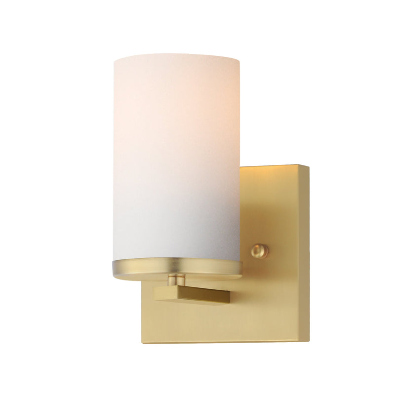 Lateral 1 Light Wall Sconce in Satin Brass