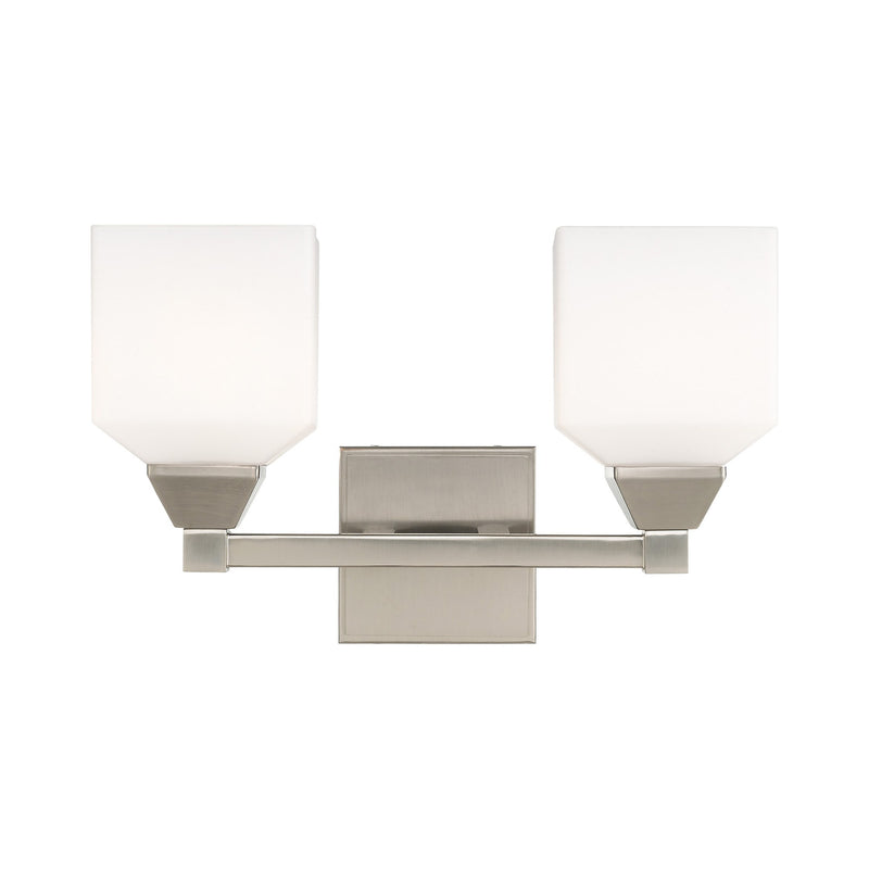 Aragon 2-Light Bath Vanity Light in Brushed Nickel