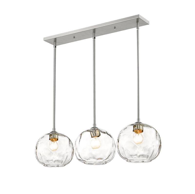 Chloe 3-Light Island in Brushed Nickel - Lamps Expo