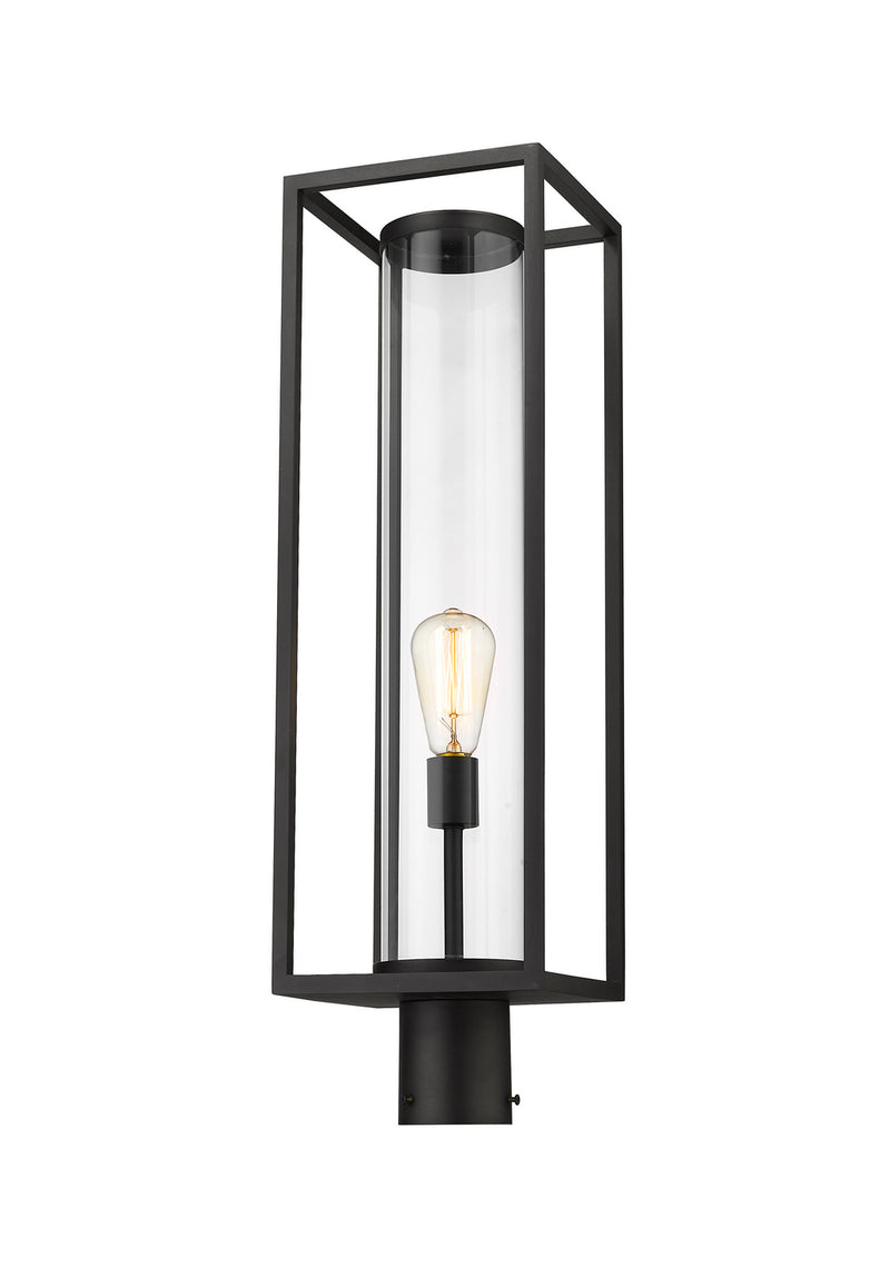 Dunbroch 1-Light Outdoor Post Mount in Black - Lamps Expo