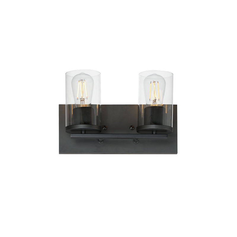 Lateral 2 Light Bath Vanity Light in Black