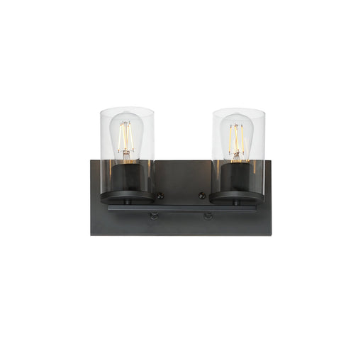 Lateral 2 Light Bath Vanity Light in Black