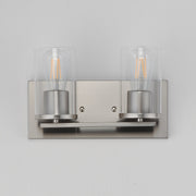 Lateral 2 Light Bath Vanity Light in Satin Nickel