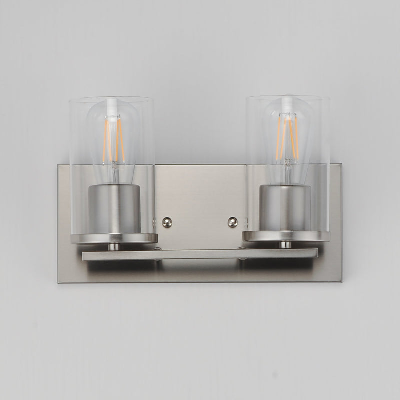 Lateral 2 Light Bath Vanity Light in Satin Nickel