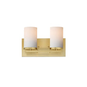 Lateral 2 Light Bath Vanity Light in Satin Brass