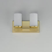 Lateral 2 Light Bath Vanity Light in Satin Brass