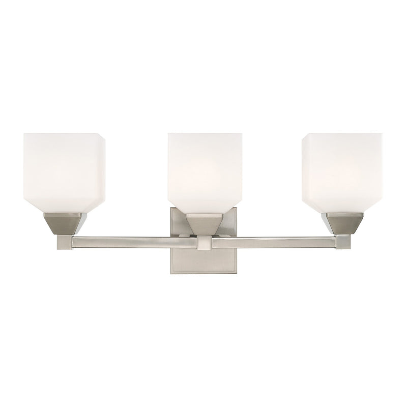 Aragon 3-Light Bath Vanity Light in Brushed Nickel