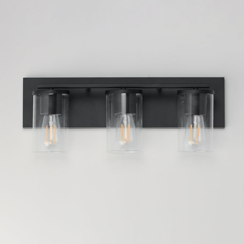 Lateral 3 Light Bath Vanity Light in Black