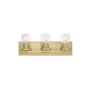 Lateral 3 Light Bath Vanity Light in Satin Brass