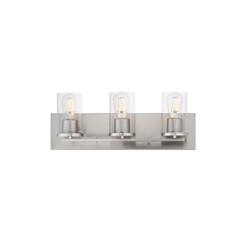 Lateral 3 Light Bath Vanity Light in Satin Nickel