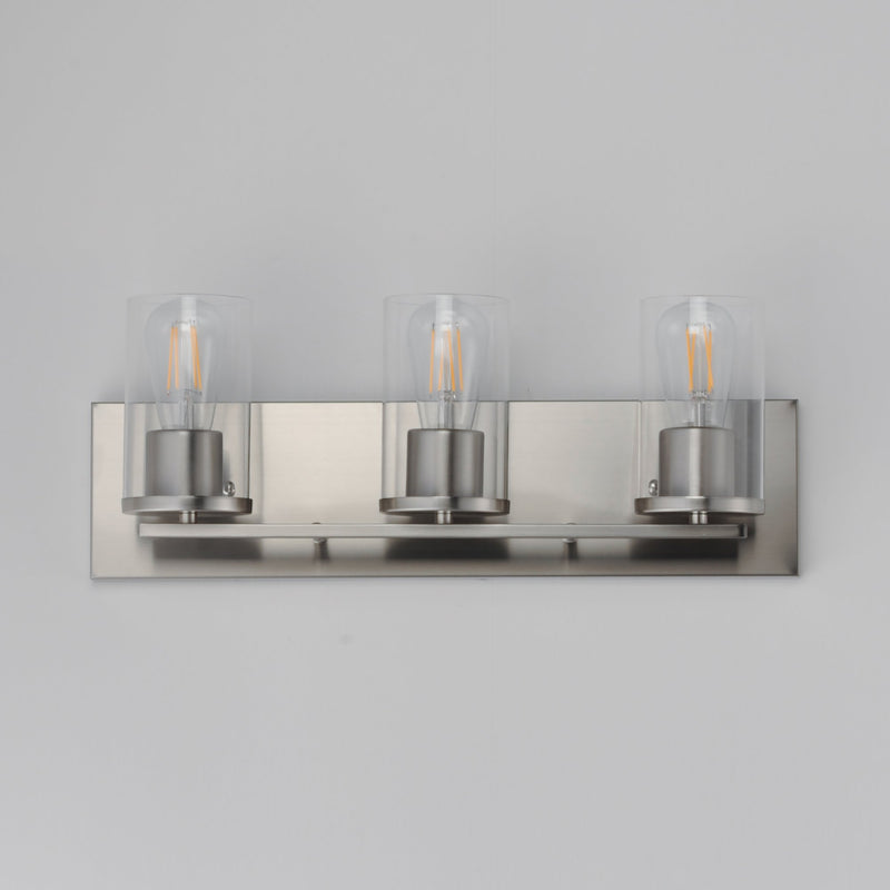 Lateral 3 Light Bath Vanity Light in Satin Nickel