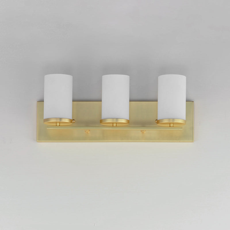 Lateral 3 Light Bath Vanity Light in Satin Brass