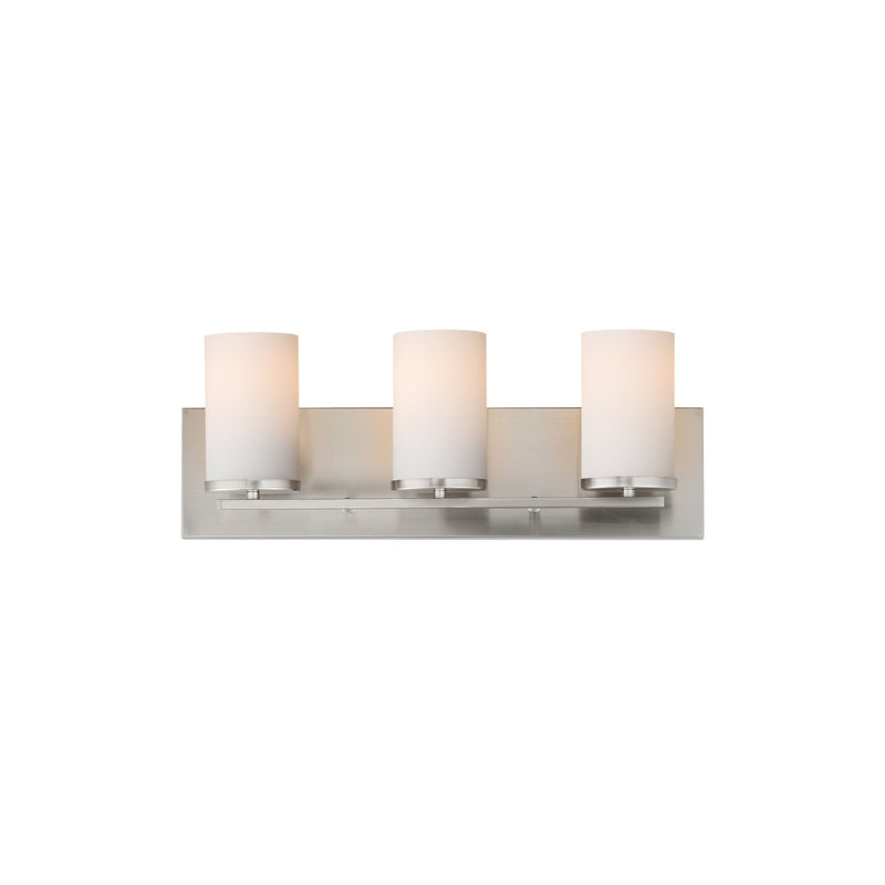 Lateral 3 Light Bath Vanity Light in Satin Nickel