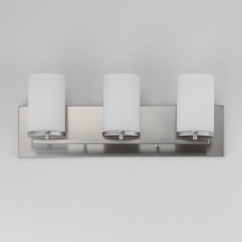 Lateral 3 Light Bath Vanity Light in Satin Nickel