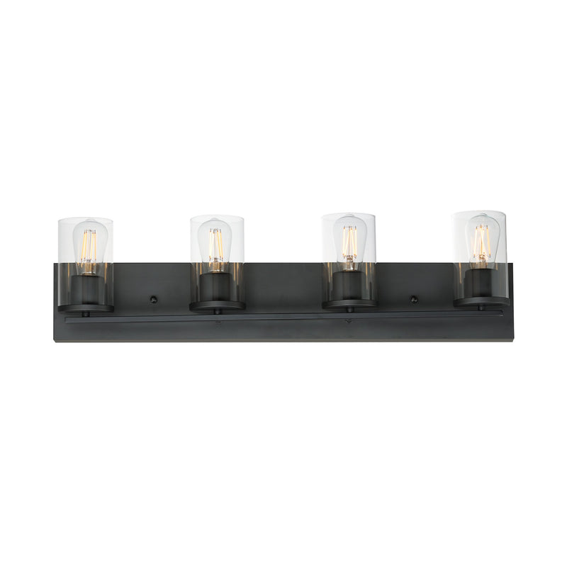 Lateral 4 Light Bath Vanity Light in Black
