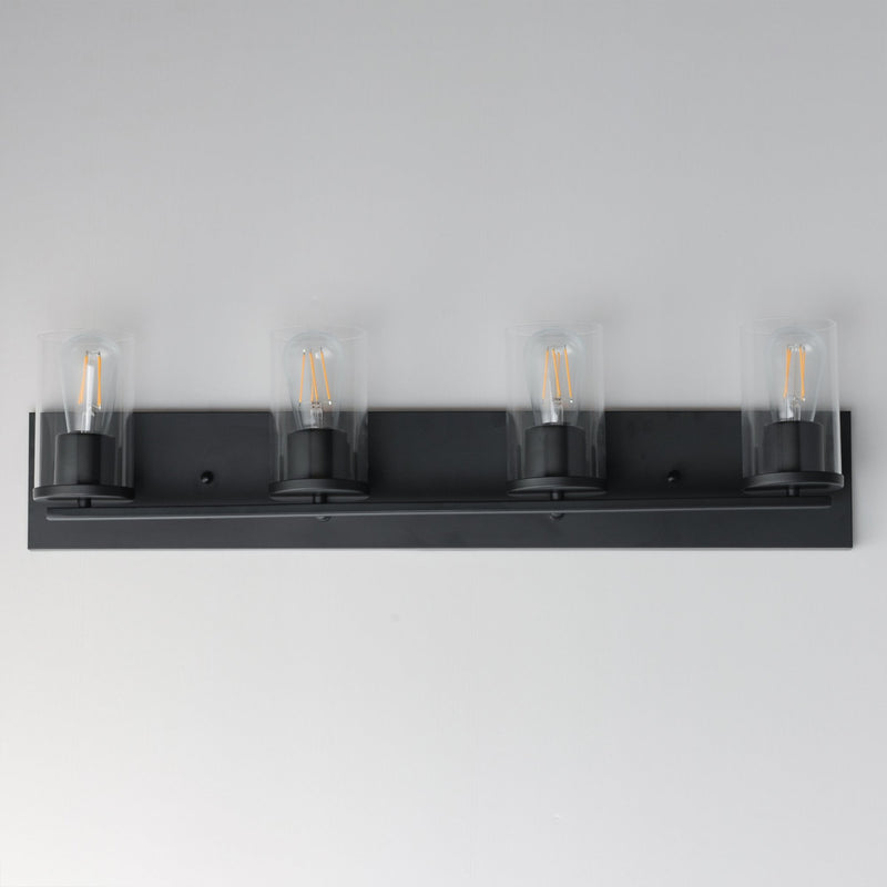 Lateral 4 Light Bath Vanity Light in Black