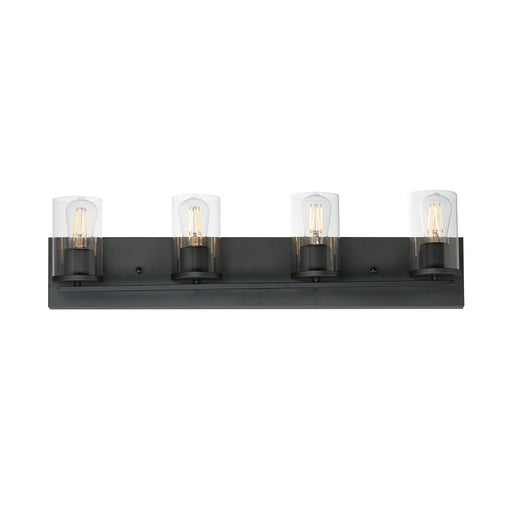 Lateral 4 Light Bath Vanity Light in Black
