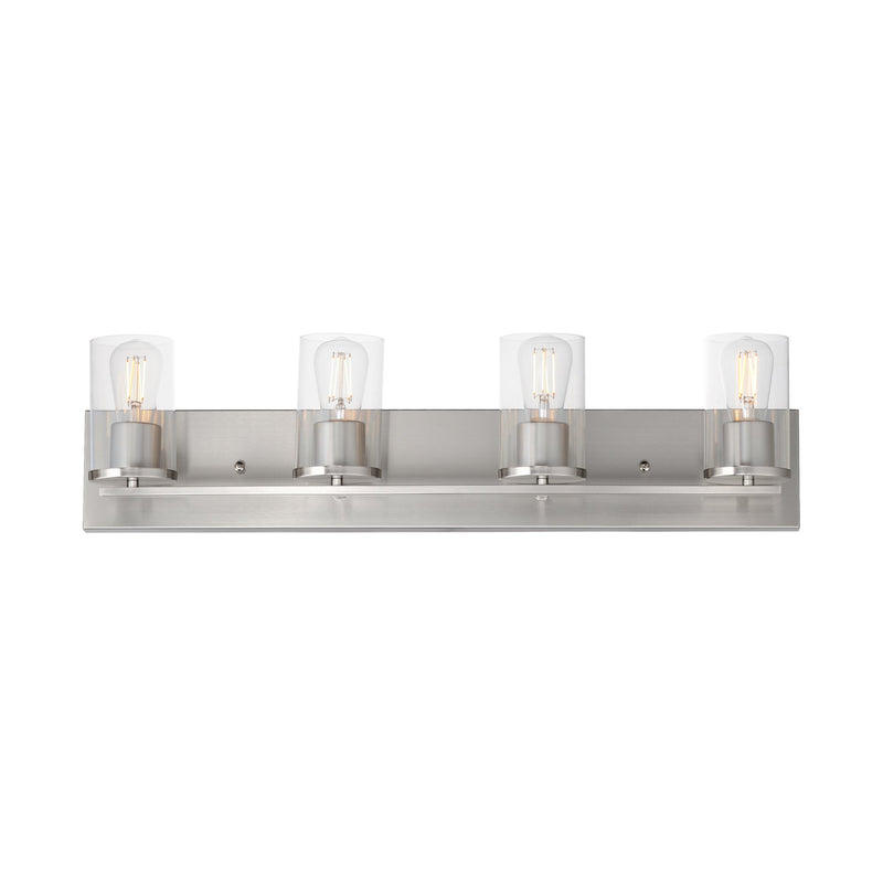 Lateral 4 Light Bath Vanity Light in Satin Nickel