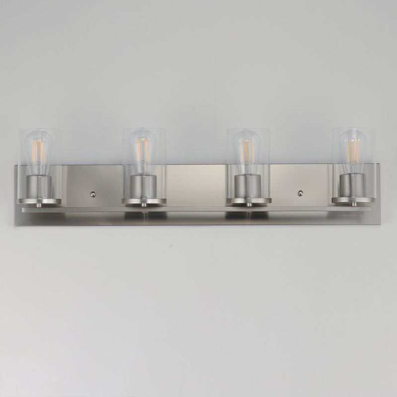Lateral 4 Light Bath Vanity Light in Satin Nickel