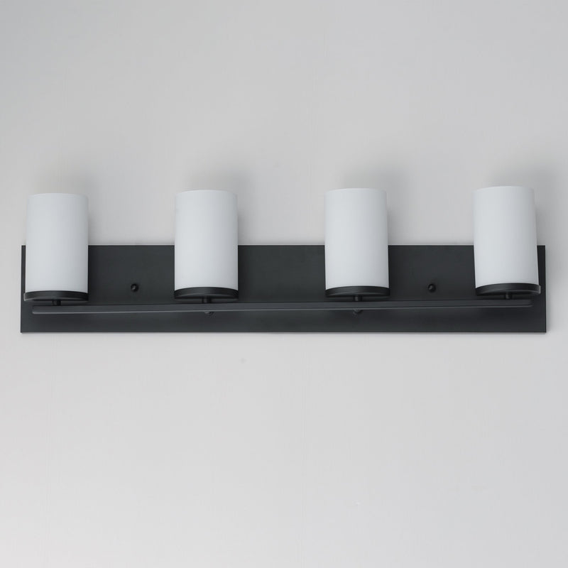 Lateral 4 Light Bath Vanity Light in Black