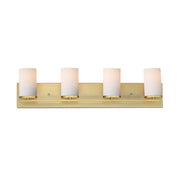 Lateral 4 Light Bath Vanity Light in Satin Brass