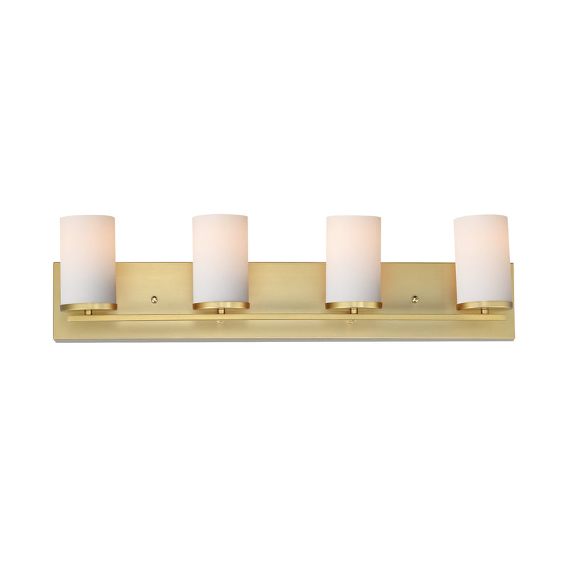 Lateral 4 Light Bath Vanity Light in Satin Brass