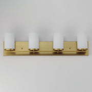 Lateral 4 Light Bath Vanity Light in Satin Brass
